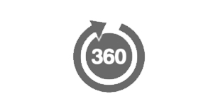 360 degree logo - transparent