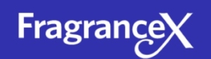 FragnanceX Logo - Blue and White